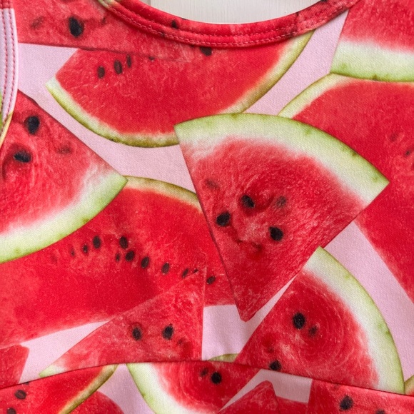NWOT The Children’s Place 2T Red & Pink Watermelon Tank Top Stretch Girls Dress - Picture 3 of 5